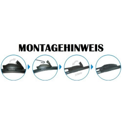 Scheibenwischer Set Satz Flachbalken f&uuml;r VW Golf 2 (19E) / Jetta 2 (19E) / Polo 86C