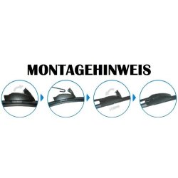 Scheibenwischer Set Satz Flachbalken für Renault Megane II 2 - Phase 1 2002-2005