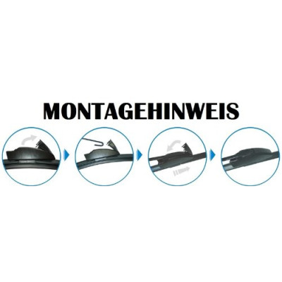 Scheibenwischer Set Satz Flachbalken f&uuml;r Renault Megane 1 - 1995-2002