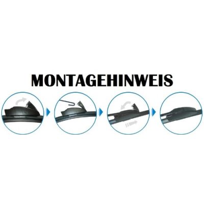 Scheibenwischer Set Satz Flachbalken f&uuml;r Honda Jazz 3 (GE GG GP) - 2008-2015