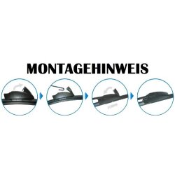Scheibenwischer Set Satz Flachbalken für Daewoo Kalos Limousine 2002-2005