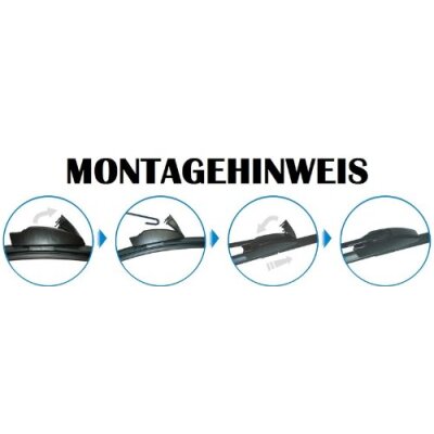 Scheibenwischer Set Satz Flachbalken für Daihatsu Charade Limo Kombi - 1983-1992