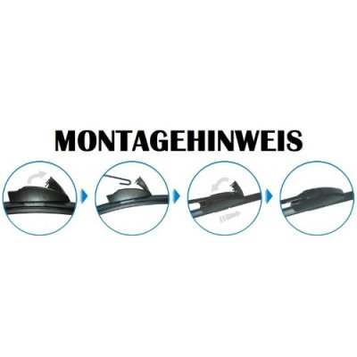 Scheibenwischer Set Satz Flachbalken für Honda S2000 - 1999-2009