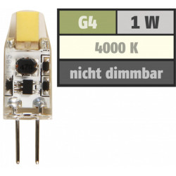 LED Leuchtmittel G4 G9 GU10 E14 E27 | Filament | Vintage Retro Glühbirne G4 Neutralweiß 1,0W - 110lm Nein