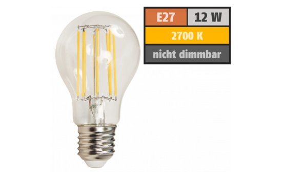 LED Leuchtmittel G4 G9 GU10 E14 E27 | Filament | Vintage Retro Glühbirne E27 Warmweiß 12,0W - 1500lm - Glühlampe - Klar Nein