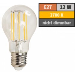 LED Leuchtmittel G4 G9 GU10 E14 E27 | Filament | Vintage Retro Glühbirne E27 Warmweiß 12,0W - 1500lm - Glühlampe - Klar Nein