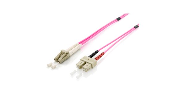 equip LWL Patchkabel HF LC/SC 50/125µ duplex OM4 violett 3m