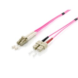 equip LWL Patchkabel HF LC/SC 50/125µ duplex OM4 violett 3m