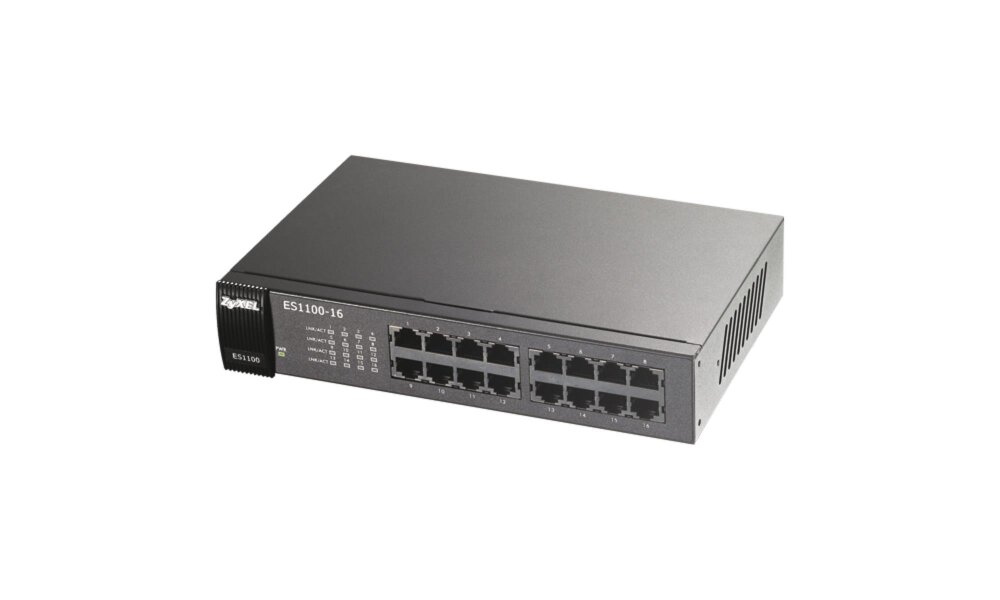 ZyXEL - ES1100-16P - 16 Ports mit 10/100 Mbps - Ethernet Swi