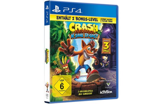 Crash Bandicoot PS4 Playstation 4 NEU + 2 BonusLVL N-Sane Triology