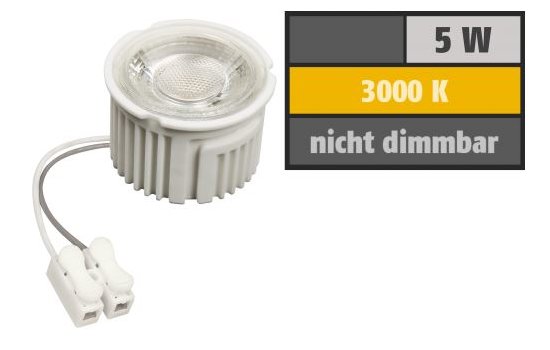 McShine LED Modul MCOB 5W/3000K/400lm/20000h/IP20/50x33mm/LMX - Nicht Dimmbar