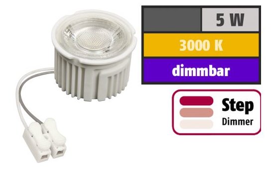 McShine LED Modul MCOB 5W/3000K/400lm/20000h/IP20/50x33mm/dimLMX - Dimmbar