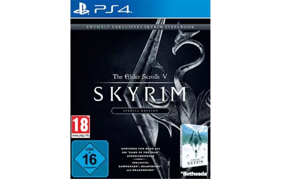 Skyrim Spiel für PS4 S.E. incl Steelbook inkl 3 DLC The Elder Scrolls limitiert