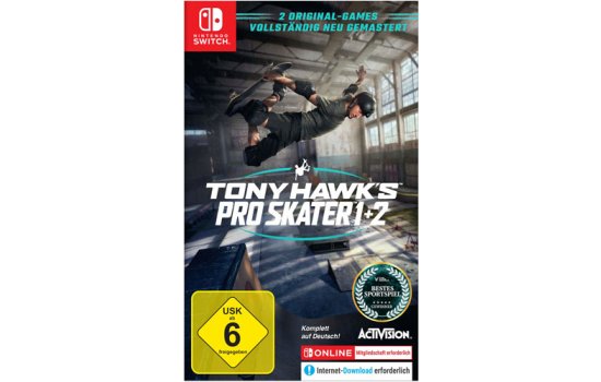 Tony Hawks Pro Skater 1+2 Spiel für Nintendo Switch Remastered