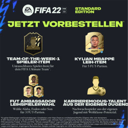 Fifa 22 - Fu&szlig;ball Spiel f&uuml;r PS4 - Deutsche Version - inkl. Vorbestellung Bonus