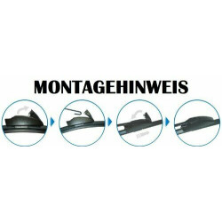Front- und Heckscheibenwischer Set für Opel Combo C | 2001-2011 Flachbalken