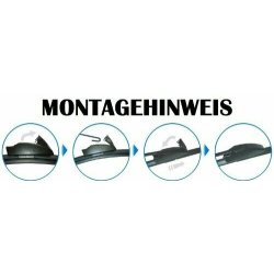 Front- und Heckscheibenwischer Set für Peugeot 1007 | 2005-2009 - Flachbalken