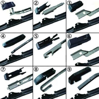 Front- und Heckscheibenwischer Set für VW Caddy III | 02|2004 - 05|2015