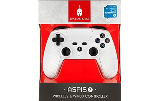 PS4 Controller Spartan Gear weiß wired  APSIS 3