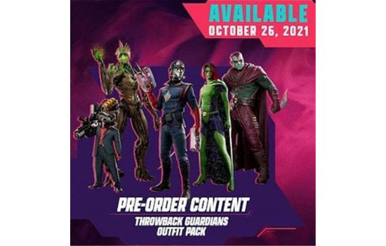 Pre-Order Bonus DLC für Guardians of the Galaxy - Retro-Wächter Outfit PS4 XBox