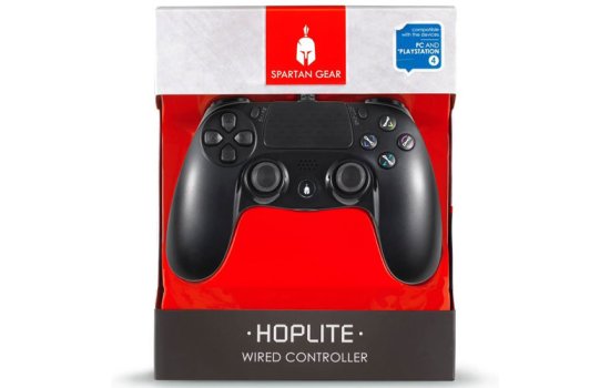 PS4 Controller Spartan Gear Hoplite wired black kompatibel mit PC und PS4