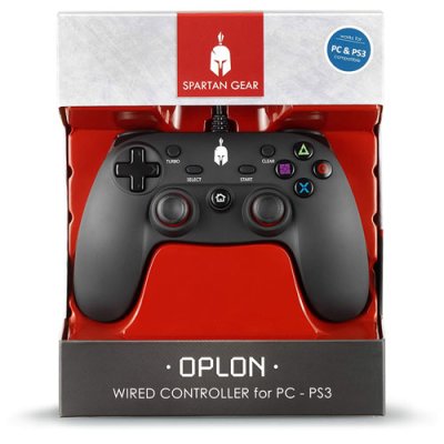 PS3 Controller Spartan Gear Oplon wired black PC compatible