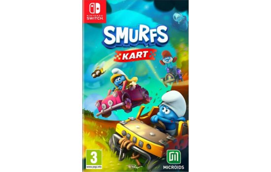 Schlümpfe: Kart  Spiel für Nintendo Switch  Turbo Edition  UK multi SMURFS KART, incl. 2 Sticker & Papa Smurf Patch