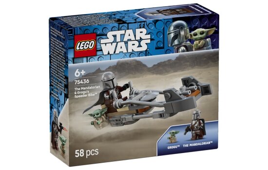 LEGO® Star Wars: 75436 - Der Mandalorianer und Grogu auf ihrem Speeder Bike™